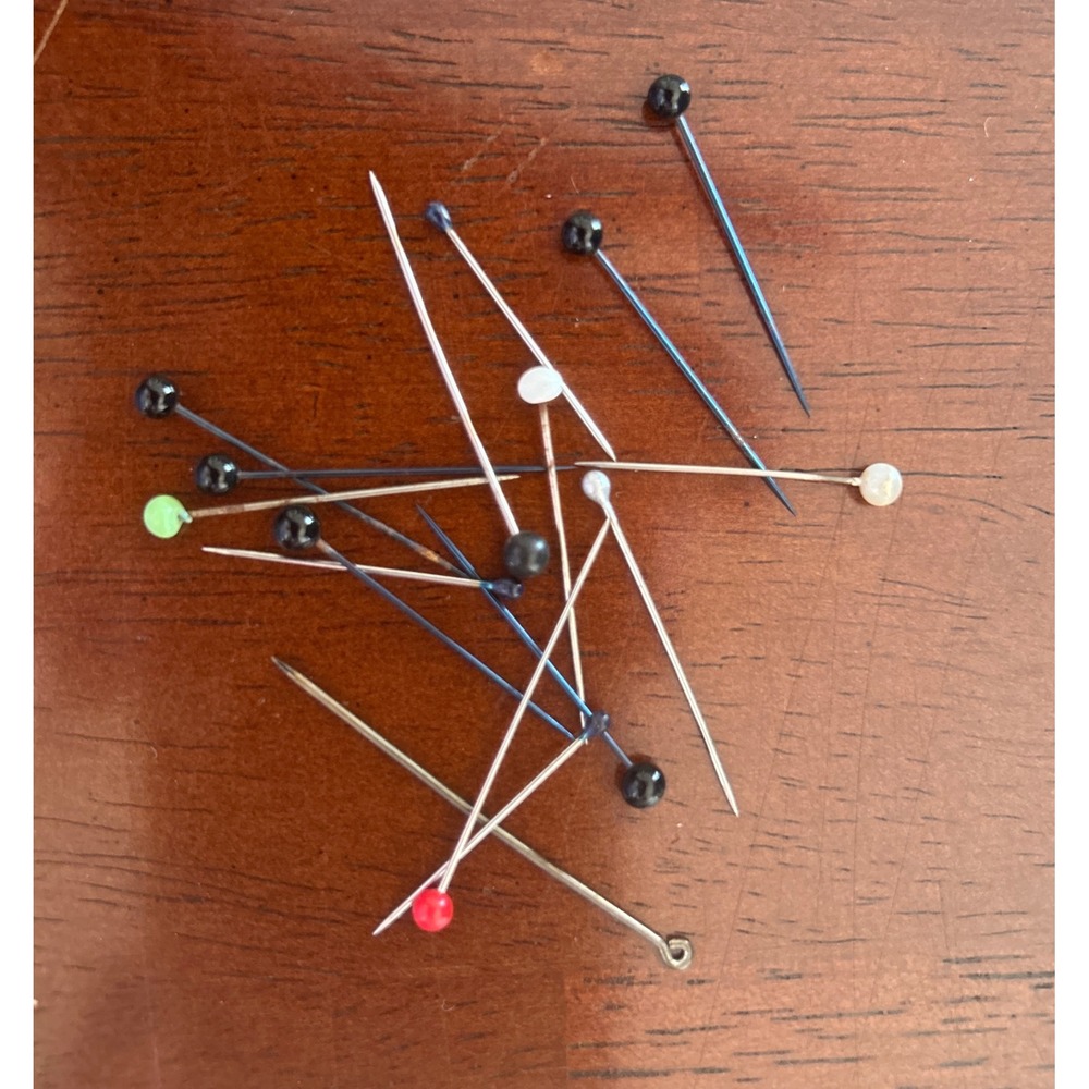 Vintage‎ Sewing Pins Straight Pins Mixed Multicolor Quilting